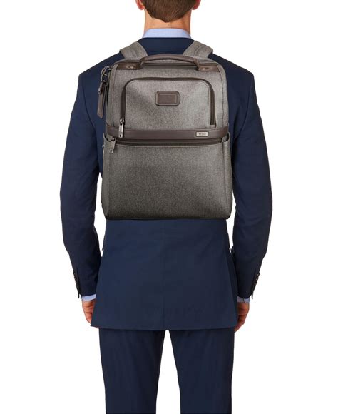 Tumi Alpha Canvas Travel Slim Solutions Backpack in Gray for Men - Lyst