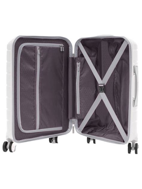 Samsonite 55 cm Spinner - Octolite - 4 Wheeled Carry-On Luggage - White ...