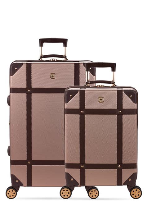 Swissgear 7739 Expandable Trunk 2PC Spinner Set - Blush