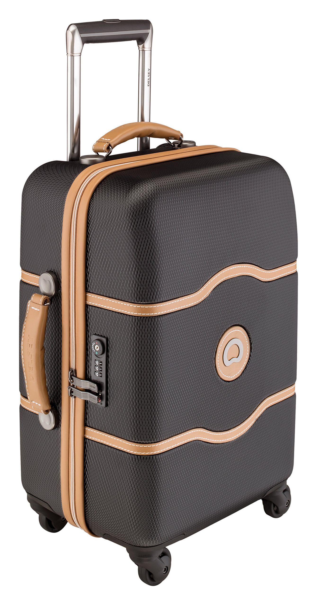 Delsey Luggage Chatelet 21 Inch Carry-On Spinner, Black, One Size ...