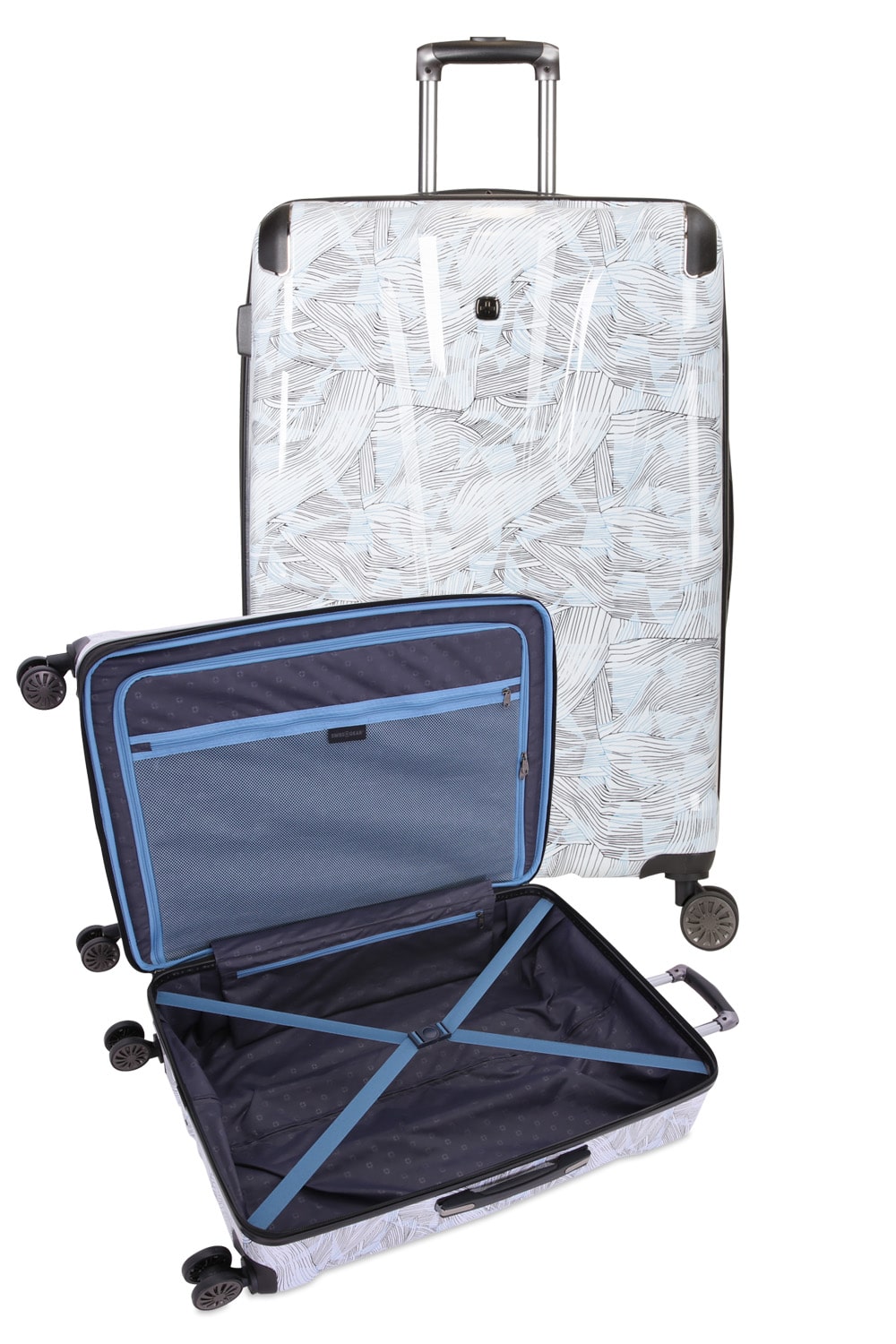 Swissgear 7330 Expandable 2pc Hardside Spinner Luggage Set - Line Print