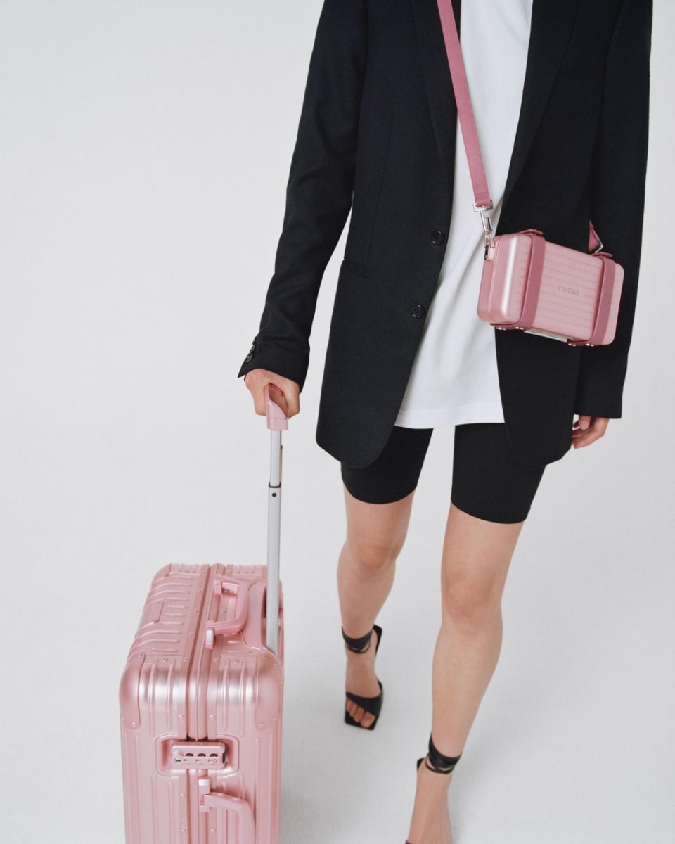 RIMOWA’s New Metallic Pink Rose Quartz Luggages And Cross-Body Bag Are ...