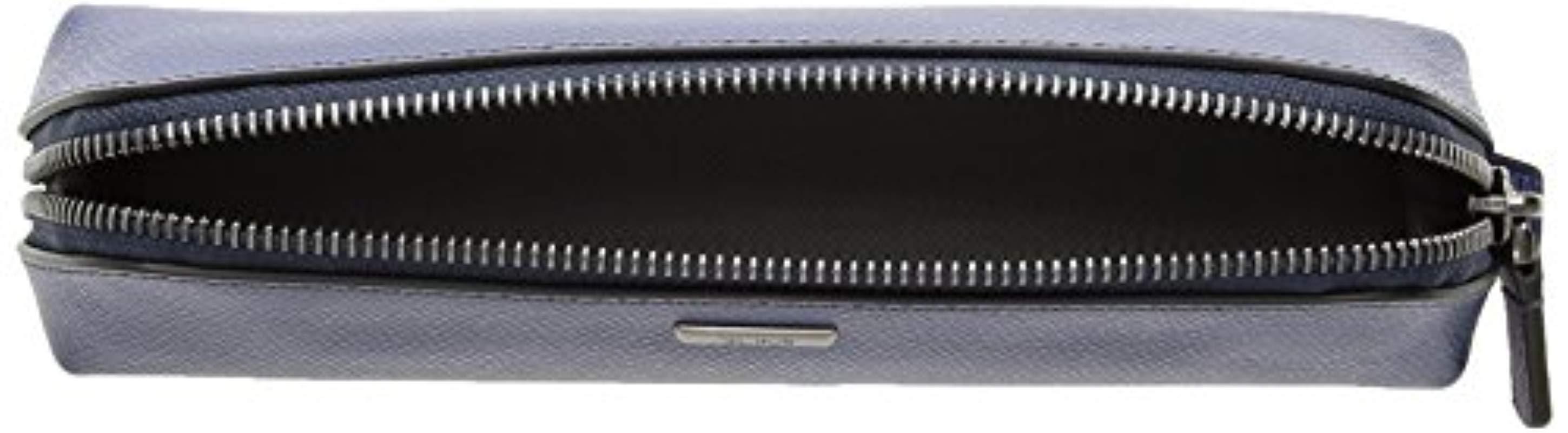 Tumi Leather Province Pencil Case in Blue - Lyst